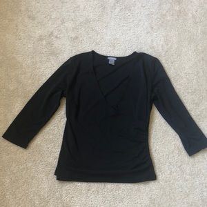 Wrap style v-neck top